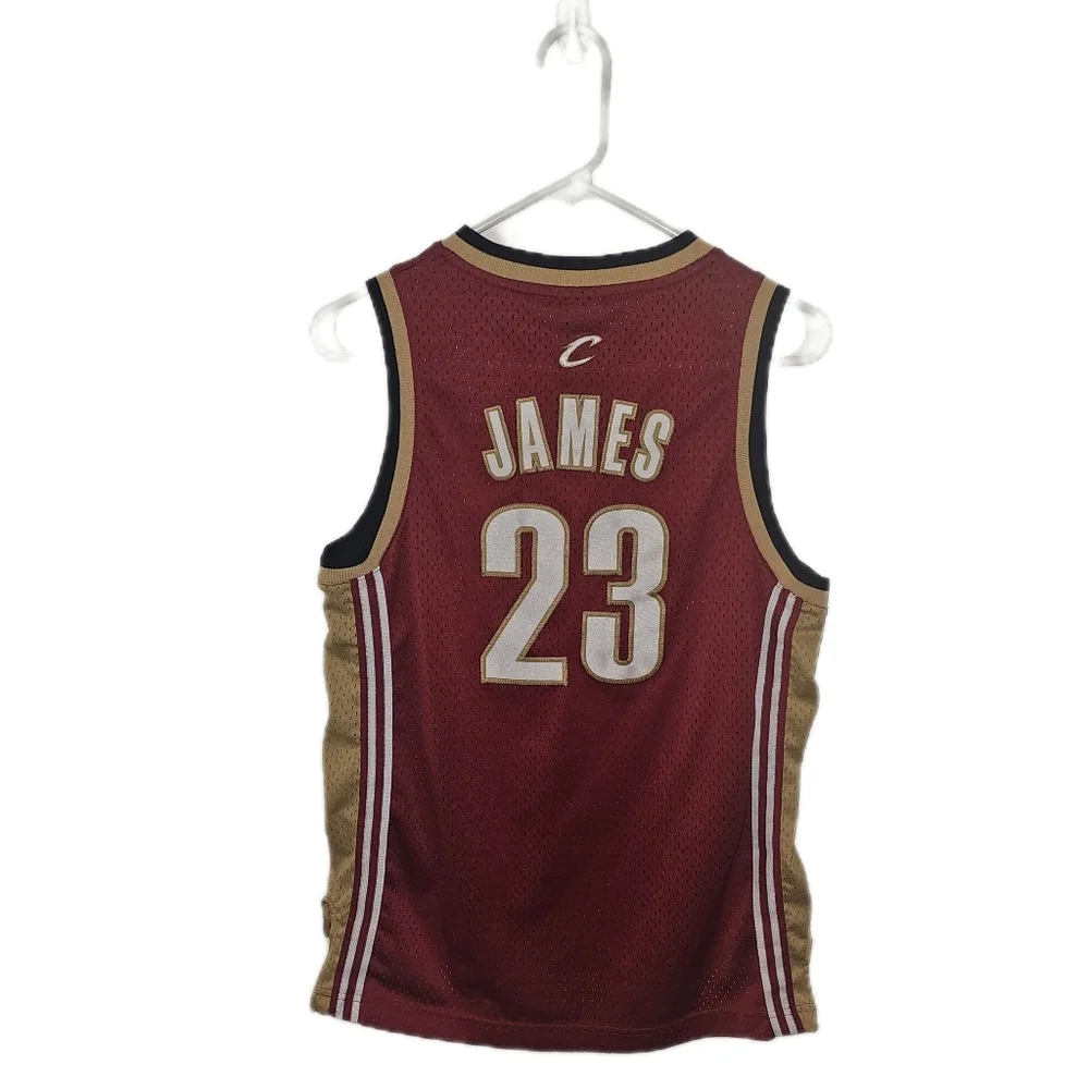 REEBOK LEBRON JAMES CLEVELAND CAVS #23 NBA SEWN JERSEY YOUTH LARGE - Picture 1 of 5
